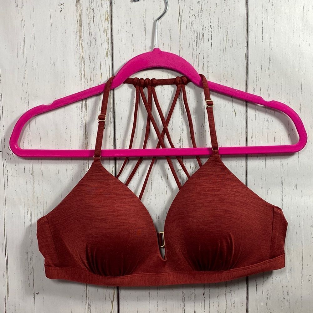 Athleta Womens Strappy Criss Cross Swimsuit Bikini Top